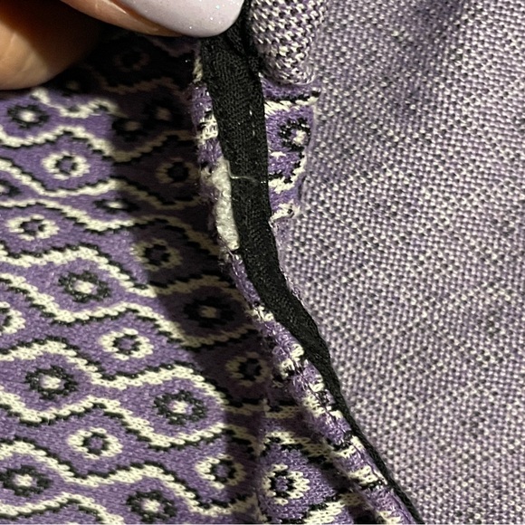 Zara Purple Geometric Patterned Bodysuit with Collar and v neck -Size XXL NWOT - Picture 11 of 12